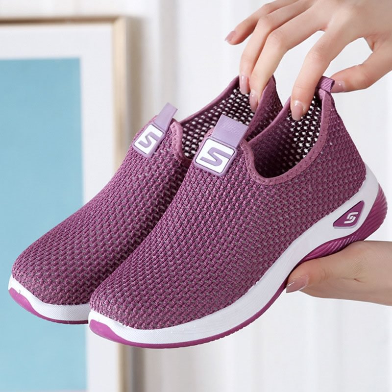 Zapatos De Suela Blanda Transpirables Ortopédicos Tejidos Para Mujeres