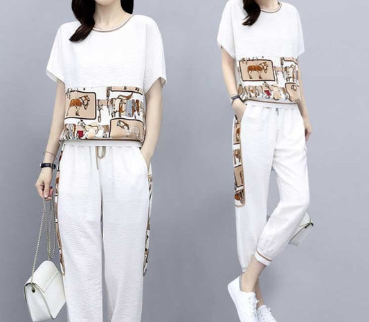 Juego De Dos Piezas De Ropa Casual De Moda Relajada Y Pantalones Para Los Pies