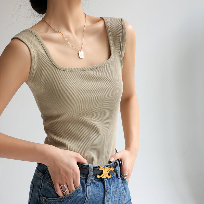 Chaleco Sin Mangas De Punto Fresco