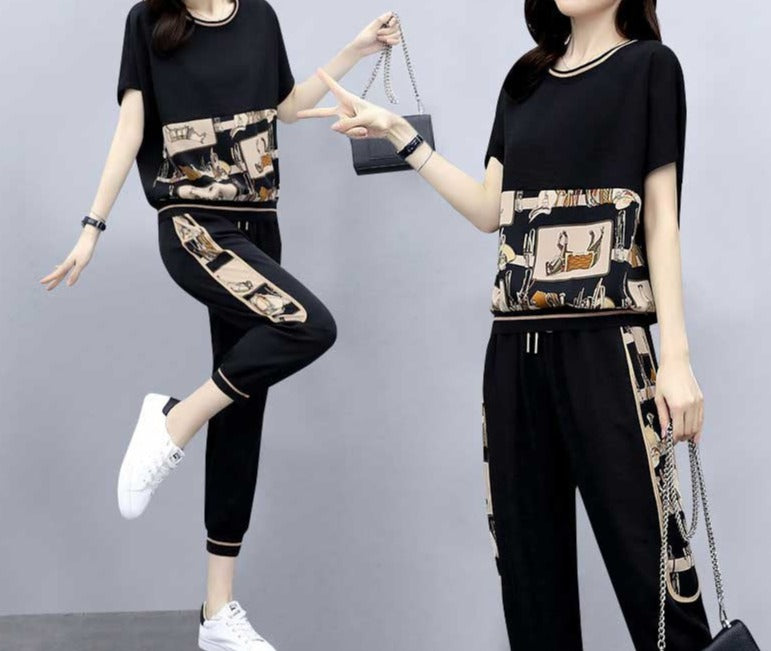 Juego De Dos Piezas De Ropa Casual De Moda Relajada Y Pantalones Para Los Pies