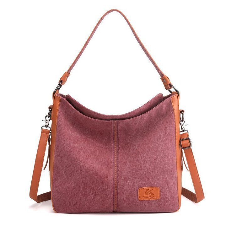 Bolso De Hombro De Lona - Bandolera Con Capacidad Extra Grande