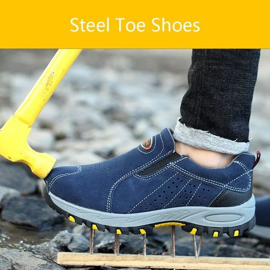 Zapatos De Trabajo De Seguridad Mocasines Antideslizantes