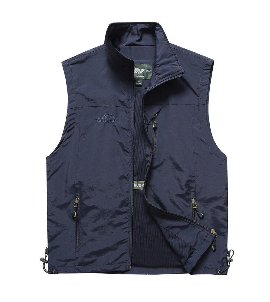 Chaqueta sin mangas de chaleco transpirable al aire libre para hombres