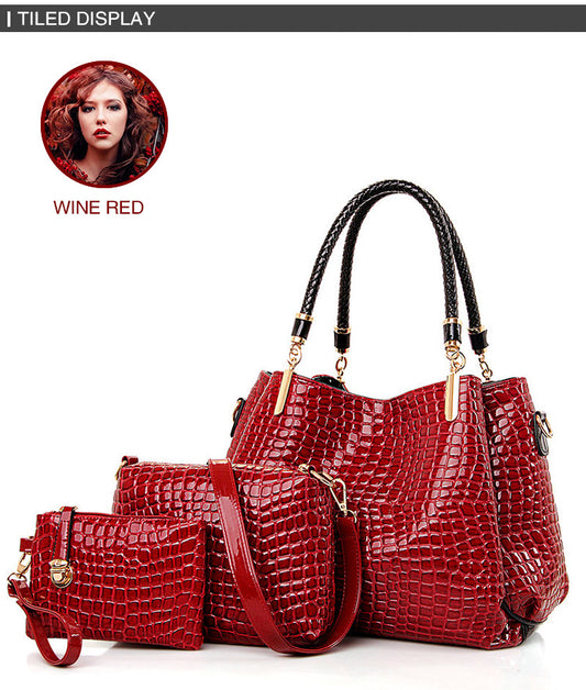 Bolso De Mujer Italiano Con Estilo (3 Piezas)