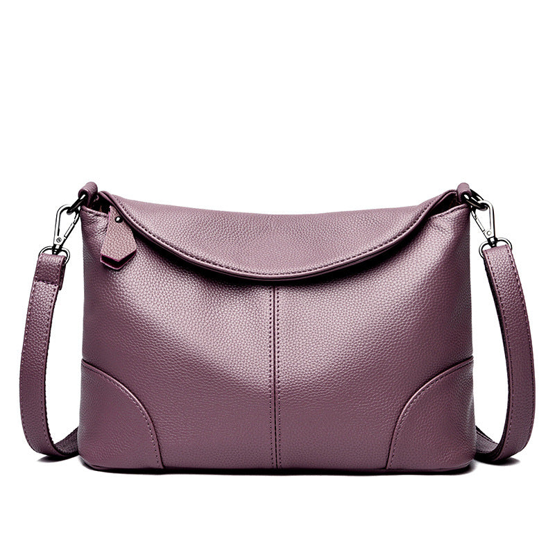 Elegante Bolso De Hombro De Cuero Suave