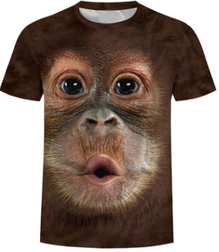 3D dibujo gracioso Gorilla Camiseta - MXbueno