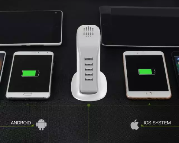 Cargador de escritorio USB de 5 puertos