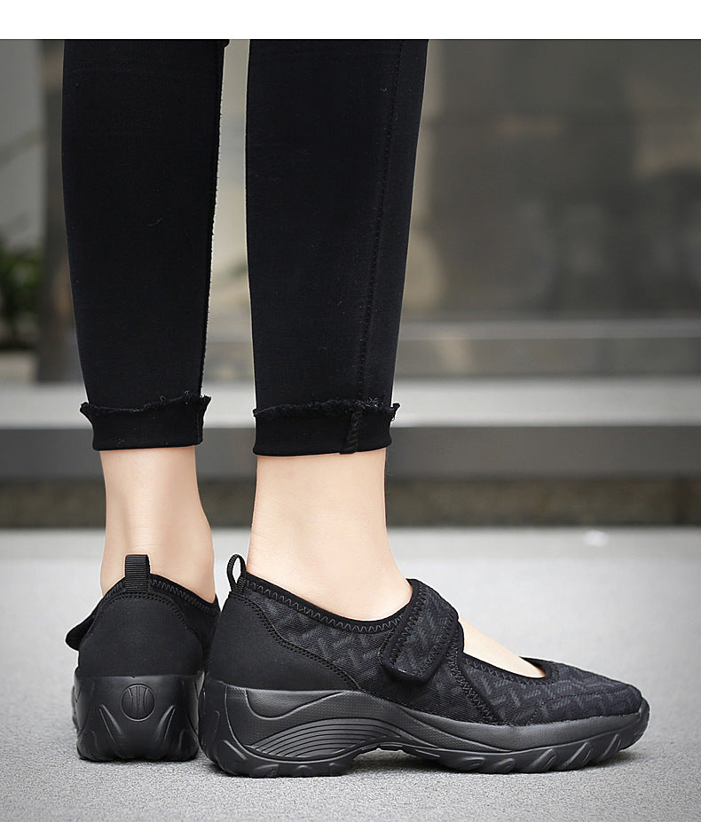 zapatos de ocio ligeros elásticos antideslizantes transpirables de moda de las mujeres
