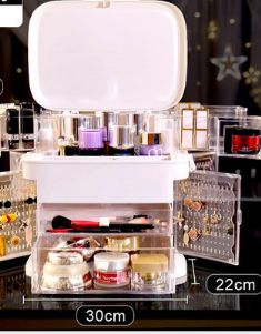 LED LIGHT MAKEUP STORAGE BOX&MIRROR