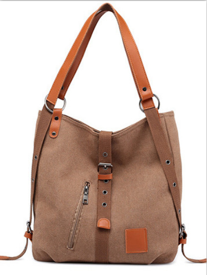 2020 estilo bolsos de las mujeres 2-en-1 mochila lona mochila-hombro bolsa - MXbueno