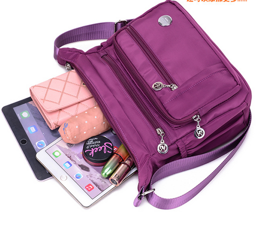 Bolso bandolera deportivo ligero impermeable de nylón para mujeres - MXbueno