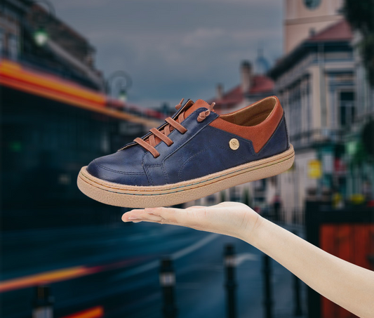 Retro Lace Up Front Soft Zapatos planos cómodos con costuras para Mujer - MXbueno