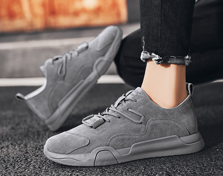 Zapatos casuales deportivos elegantes antideslizantes de gamuza sintética para hombres - MXbueno