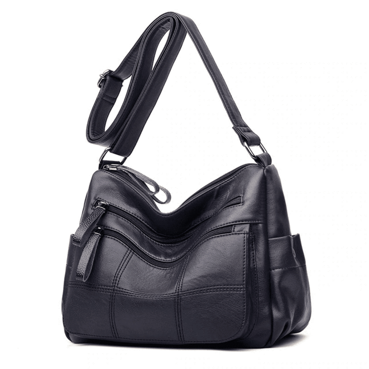 Bolso De Piel Suave Multibolsillos