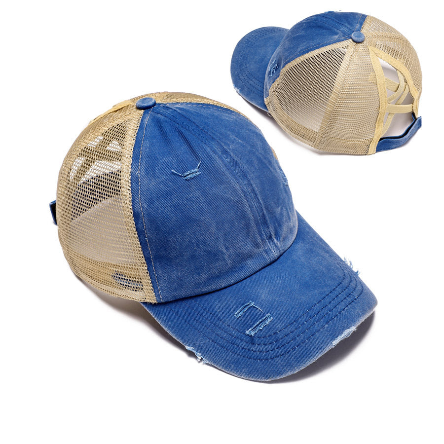 Béisbol De Cola De Caballo Cruzada De Malla