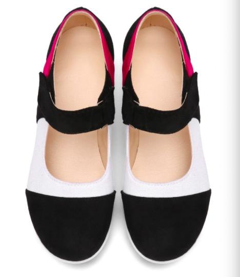 Zapatillas de deporte de plataforma resistentes al desgaste casual de costura para mujer