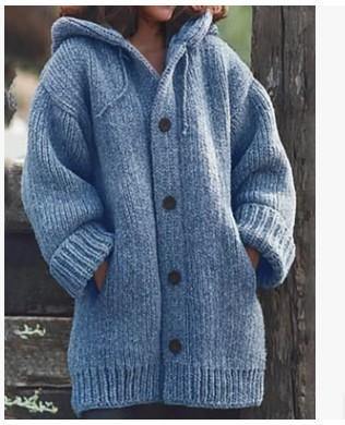 2020 NUEVO cárdigan de punto con capucha y botones - MXbueno