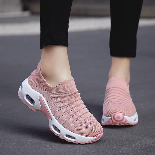 Mujer Letra Patrón Zapatillas de deporte casuales deportivas de tela transpirables - MXbueno