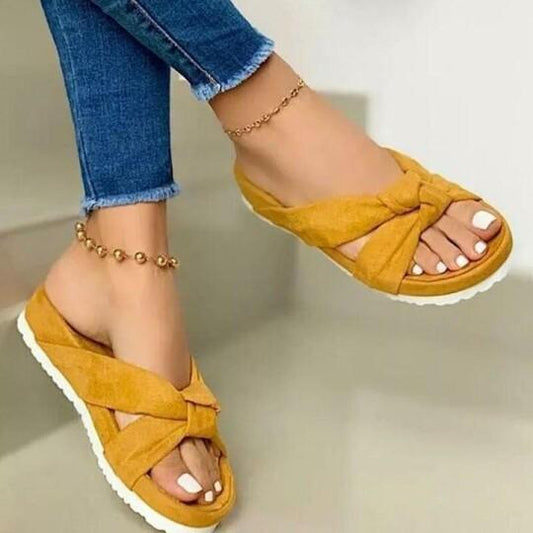 Sandalias De Plataforma Con Lazo Para Mujer