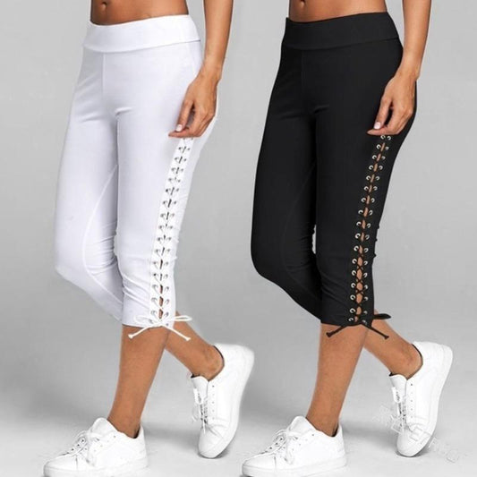 Leggings Capri Con Cordones