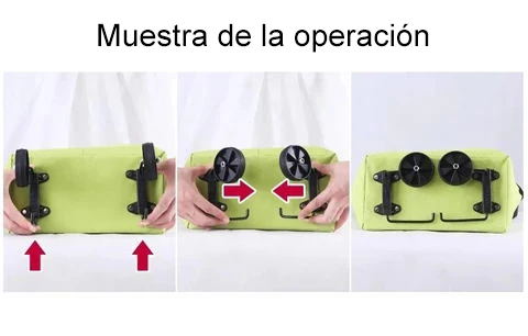 ¡LA MEJOR SOLUCIÓN PARA IR A MERCADO!Bolsa de compras plegable