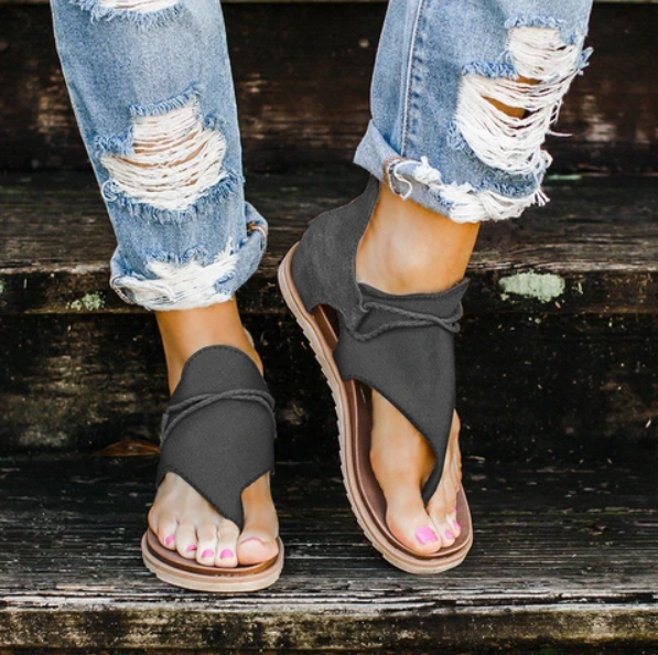 Sandalias de leopardo retro con cremallera para mujer