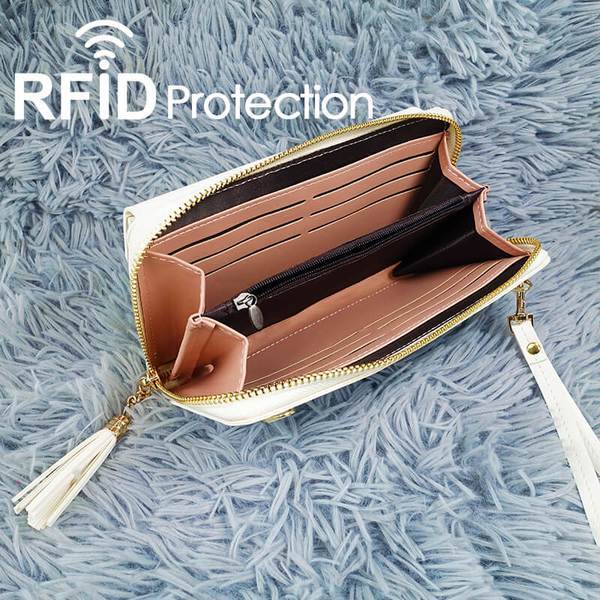 Cartera Anti Del Teléfono Del Bolsillo Del Bolso Del Teléfono De Crossbody Del Robo De La Capacidad Grande Del RFID