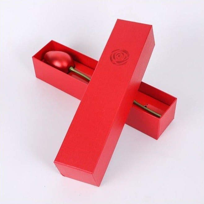 Colgante De Doble Corazón + Estuche Con Forma De Rosa De Regalo