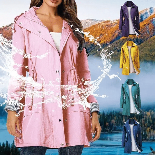 Chaqueta Impermeable Y Ligera Con Capucha Para Mujer