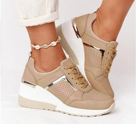 Zapatillas Deportivas De Cuña Con Cordones