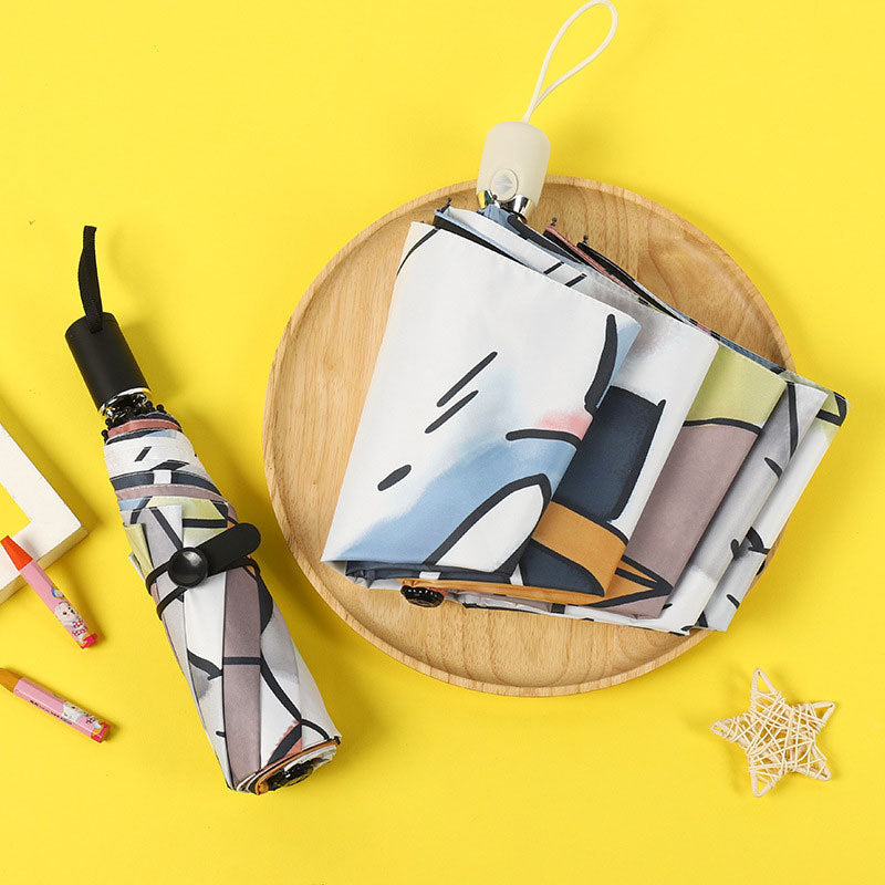 Paraguas Automático De Protección UV Happy Cat