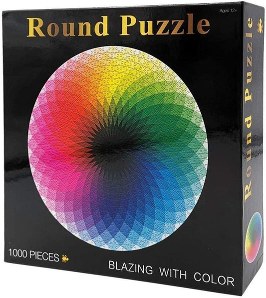 Puzzluz 1000 piezas redondas arco iris - MXbueno