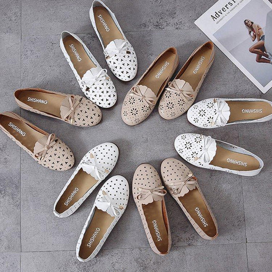 Zapatos Calados De Tacón De Cuña Para Mujer