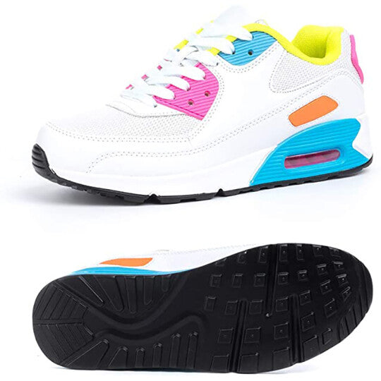 Zapatillas Informales De Malla Transpirable Con Cordones Para Mujer