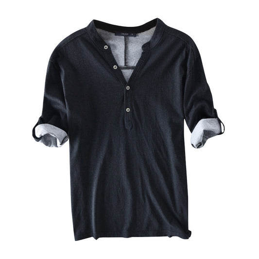 Henley Collar Camiseta para hombre