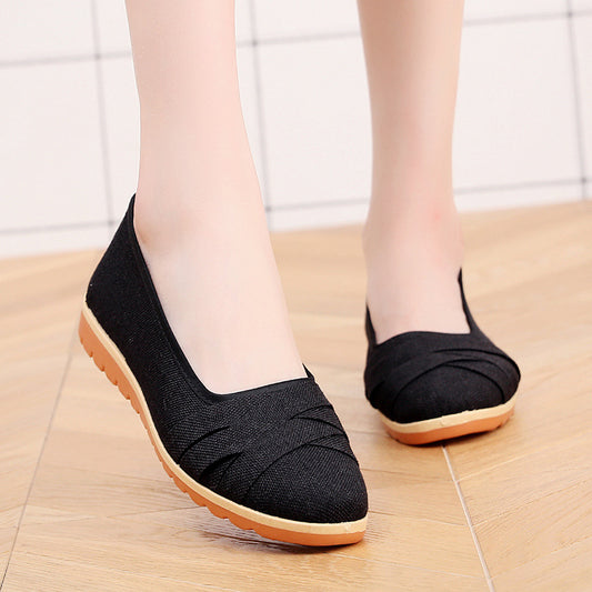 Zapatos Planos Casuales Y Cómodos Con Suela Imitación De Tendón De Buey