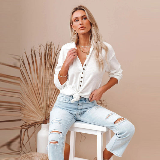 Suéter De Punto De Color Puro Para Mujer 2021 Invierno Nuevo Top De Manga Larga Con Un Solo Pecho