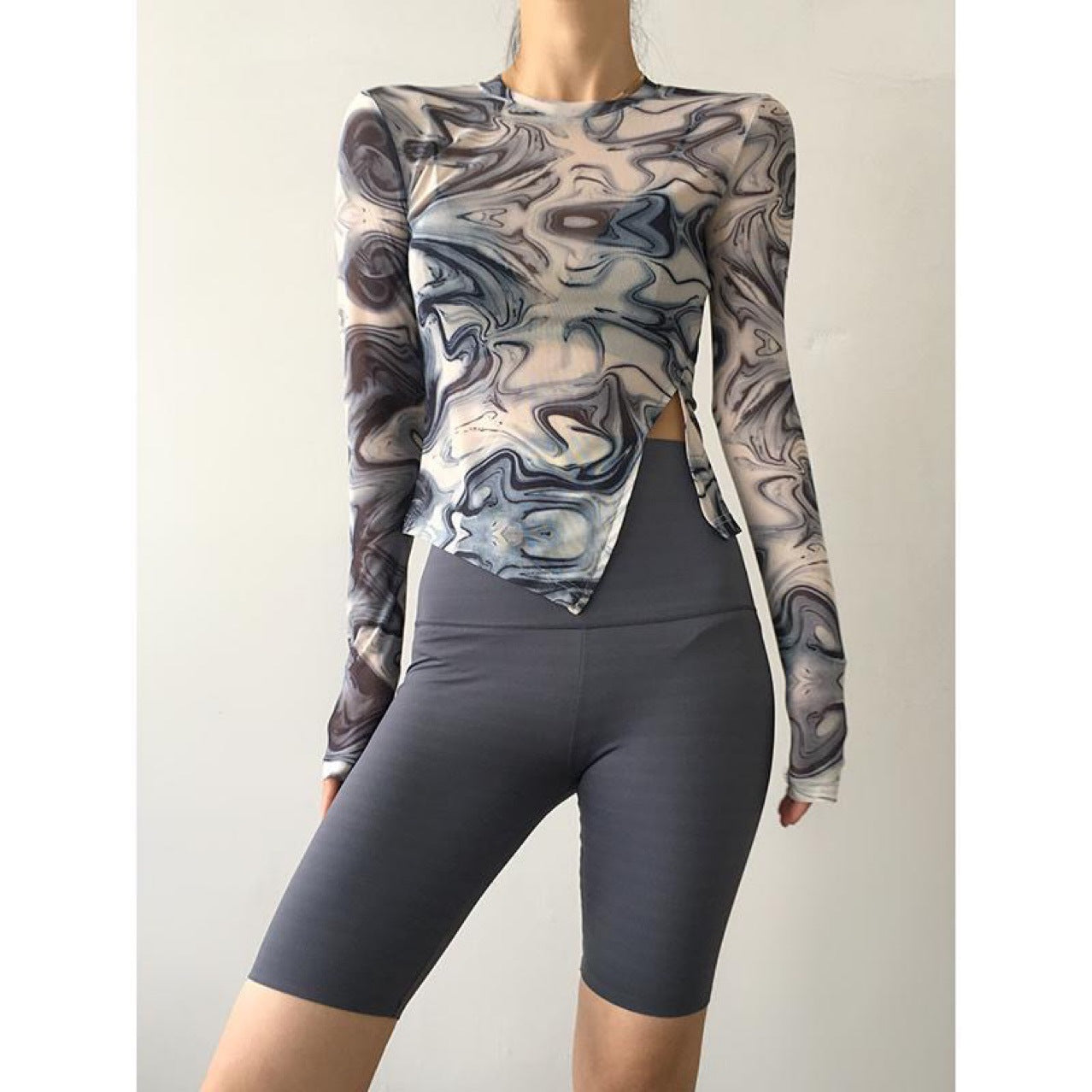 Camiseta De Manga Larga Camiseta De Fondo Ropa De Piel De Mujer