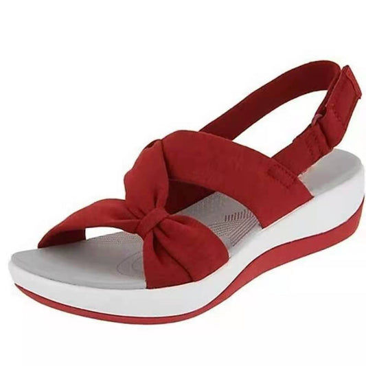 Sandalias Velcro Con Suela Blanda Bowknot