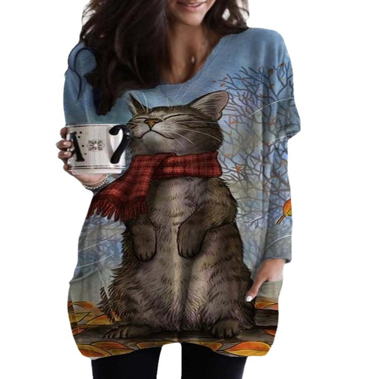 Camiseta De Impresión Digital De Posicionamiento Para Damas De Moda