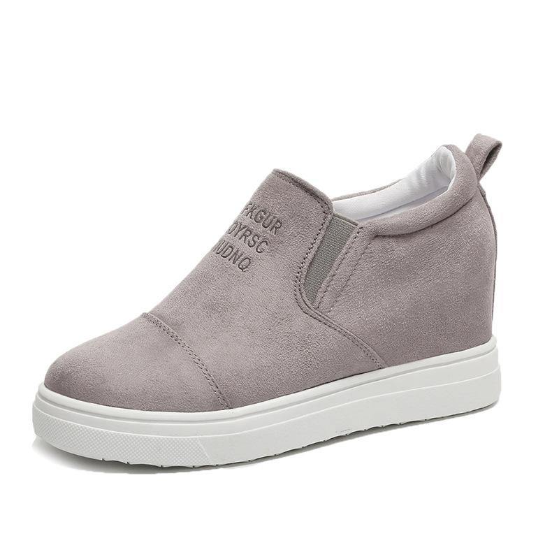 Zapatillas casuales con estampado de letras de ante - MXbueno