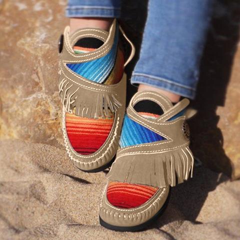 Mocasines de cuero vaquera