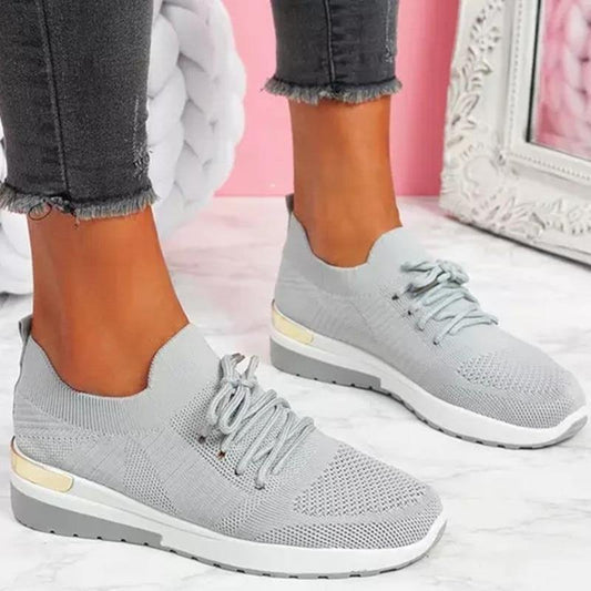 Zapatillas de mujer casual sin cordones de color liso - MXbueno