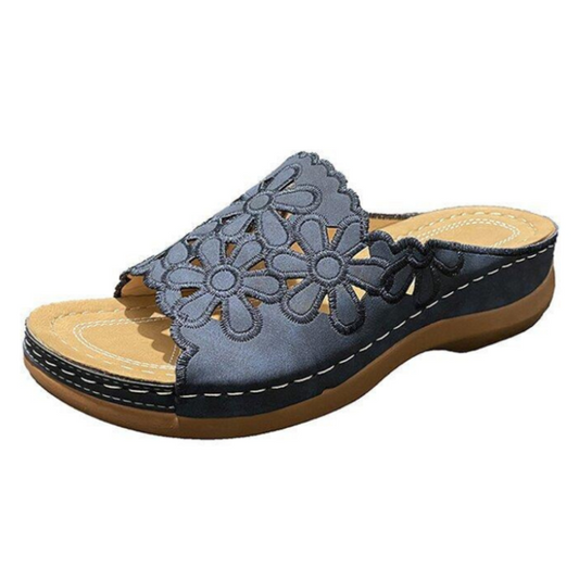 De Mujer Cómodo Sandalias De Tacón Plano Con Punta Abierta