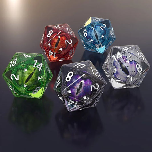 Dados Realistas De Ojos De Dragón Verde