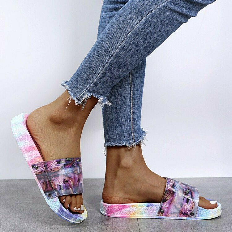 De Mujer Tacón Ancho Sandalias Color De Empalme