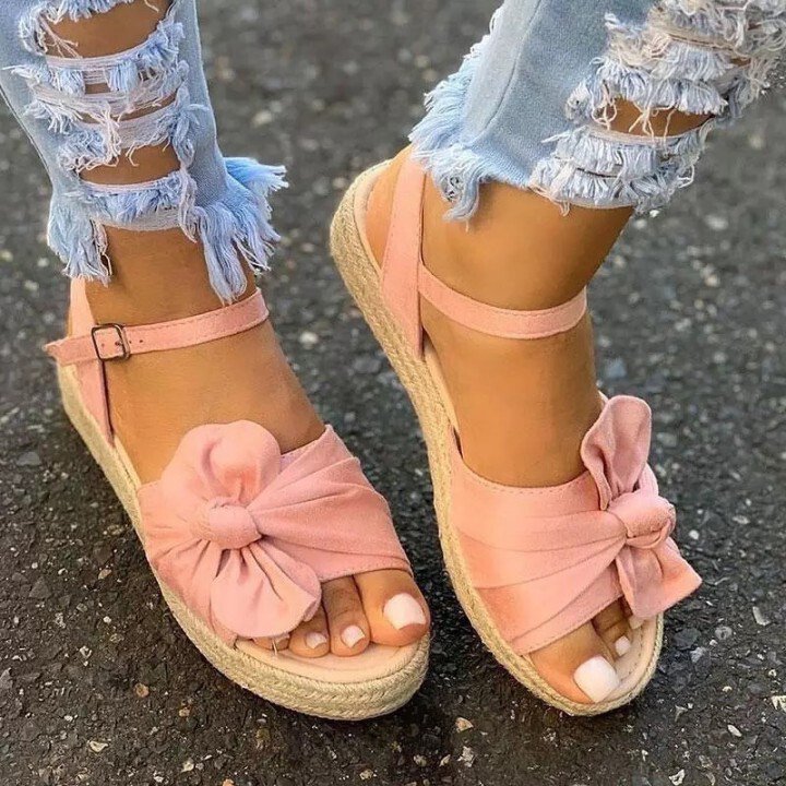 Sandalias Con Lazo De Verano