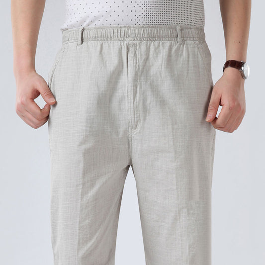 Pantalones Largos De Lino De Verano Para Hombre