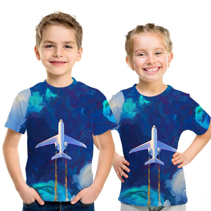 Camiseta de manga corta con estampado divertido 3D Street Chic chic de Active Boys para niños