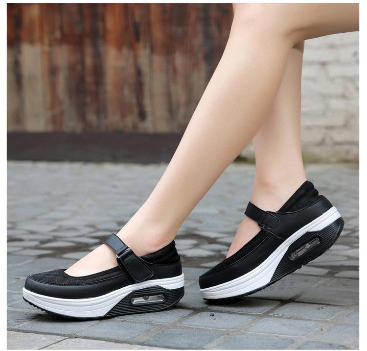 Zapatillas Casual De Caminar Con Hebilla Transpirable Para Mujer